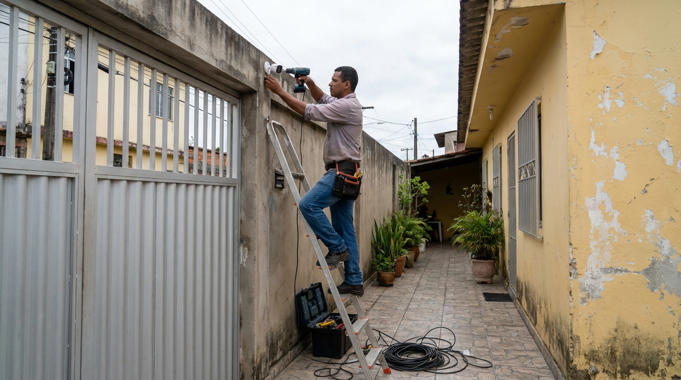 Instalacao de cameras de seguranca profissional em Joinville‑SC