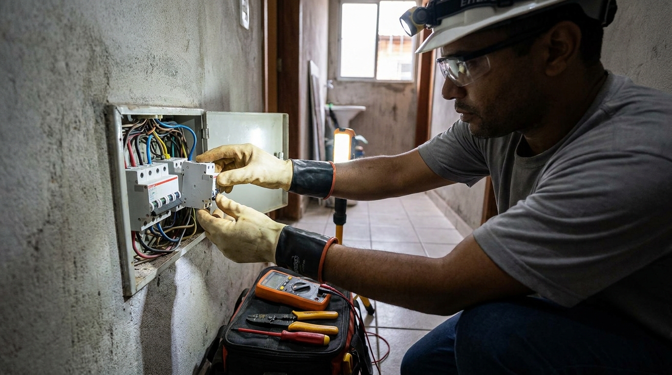 Instalacao de disjuntor profissional em Joinville‑SC