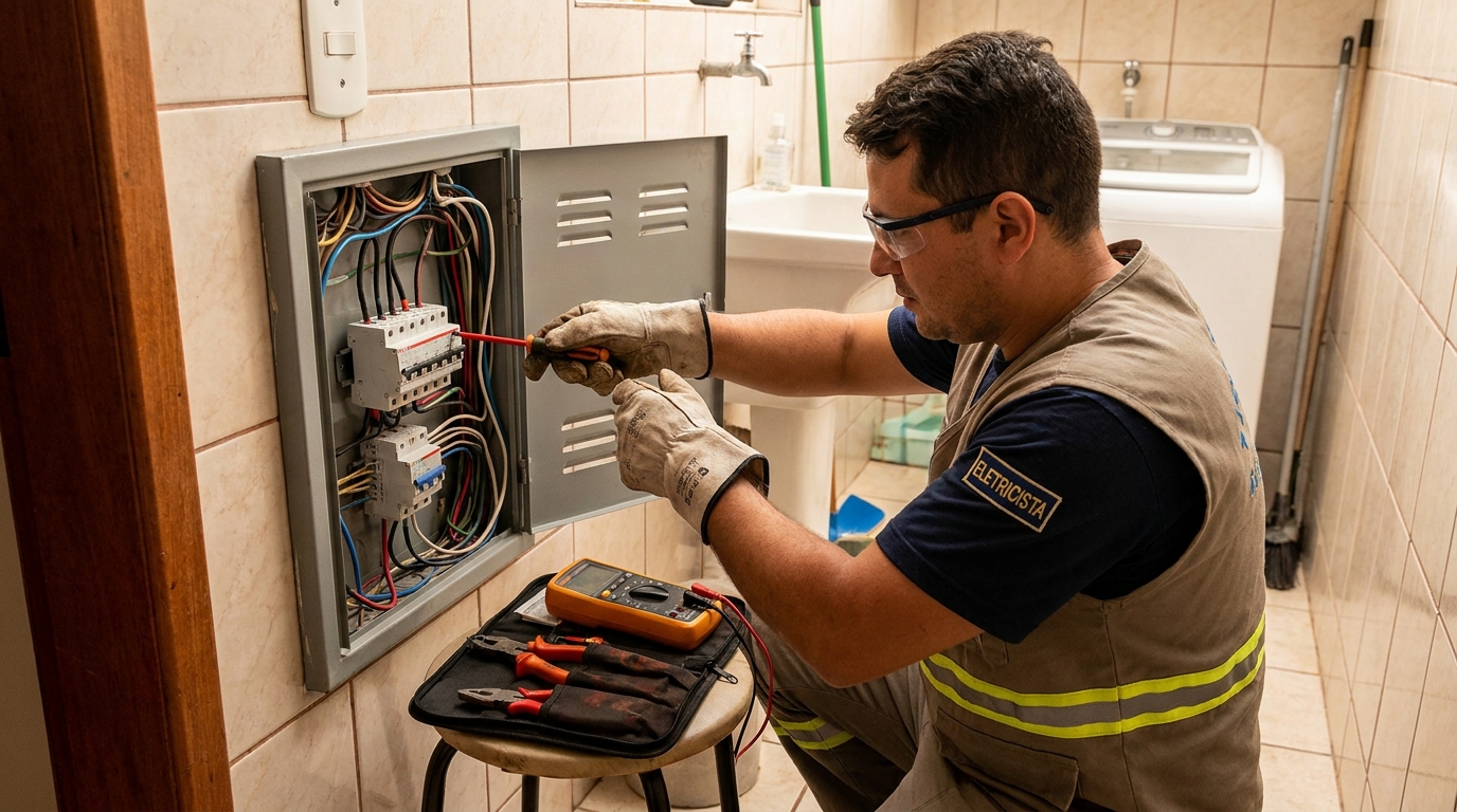 Instalacao de disjuntor residencial em Joinville‑SC