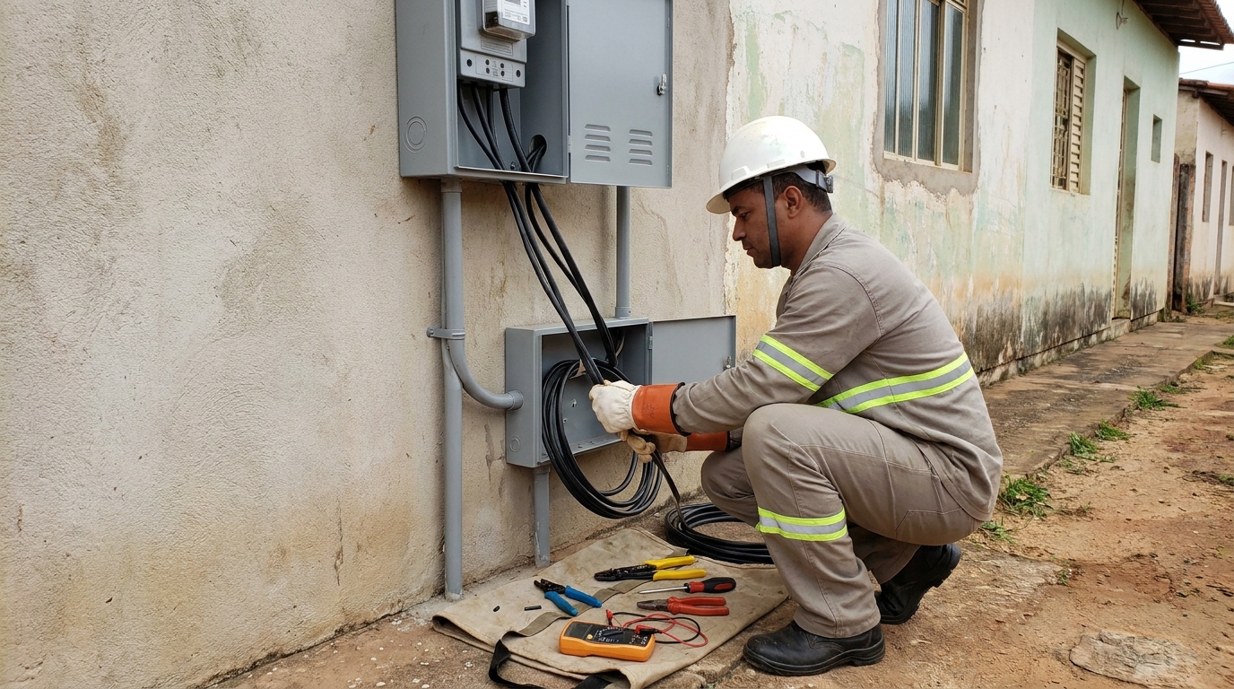 Troca de padrao de energia em Joinville‑SC